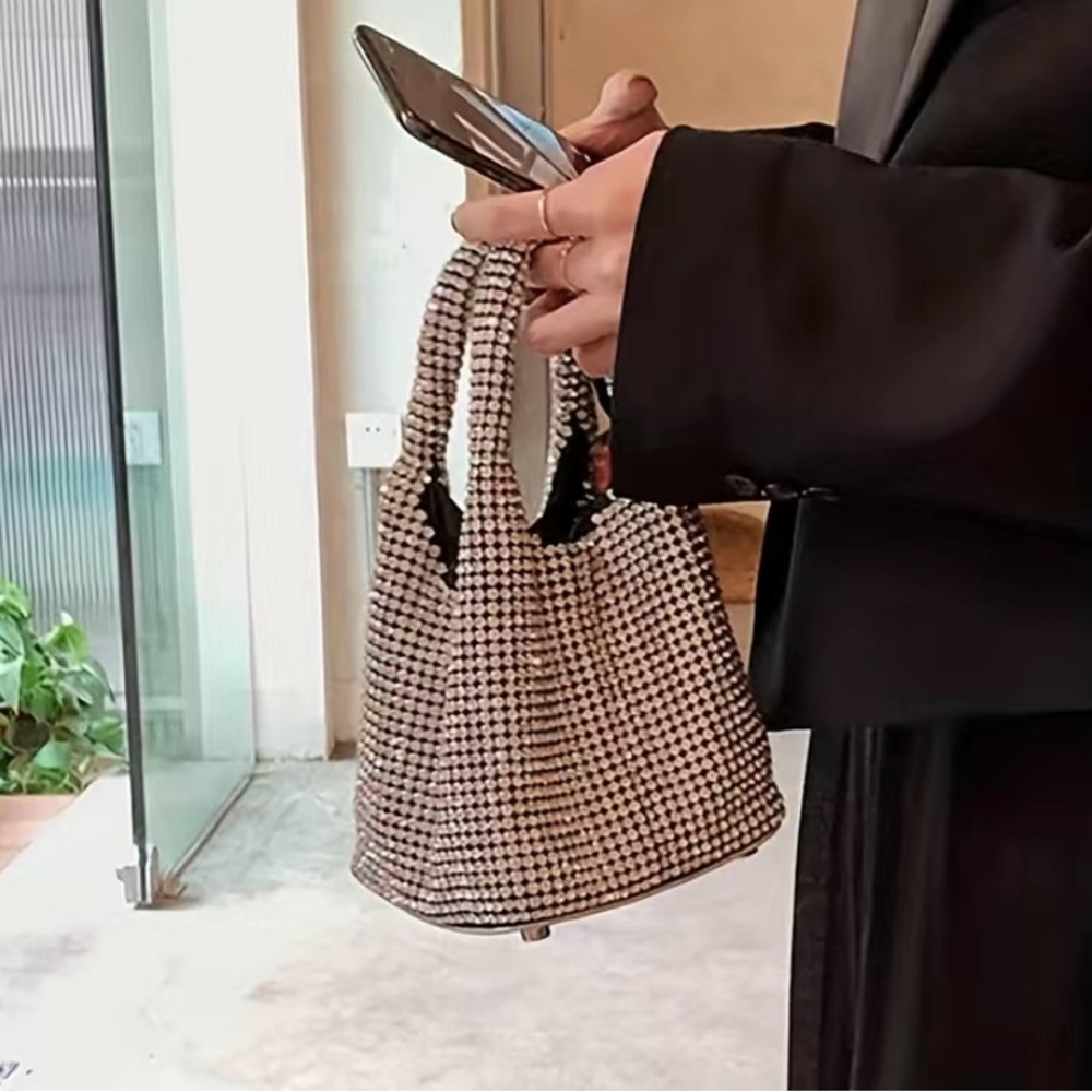 Sliver Rhinestone Bag/Crossbody - Picture 2 of 16